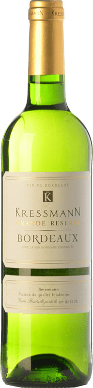 6,95 € Envío gratis | Vino blanco Kressmann Blanc Grande Réserve A.O.C. Bordeaux Burdeos Francia Sauvignon Blanca, Sémillon, Muscadelle Botella 75 cl