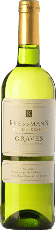 8,95 € Envio grátis | Vinho Branco Kressmann Grande Reserva A.O.C. Graves Bordeaux França Sémillon, Sauvignon 75 cl