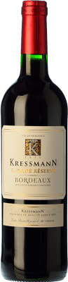 7,95 € 免费送货 | 红酒 Kressmann Rouge 大储备 A.O.C. Bordeaux 波尔多 法国 Merlot, Cabernet Sauvignon, Cabernet Franc 瓶子 75 cl