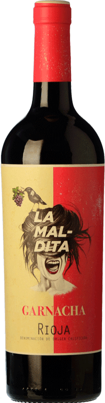 9,95 € 免费送货 | 红酒 La Maldita 年轻的 D.O.Ca. Rioja 拉里奥哈 西班牙 Grenache 瓶子 75 cl