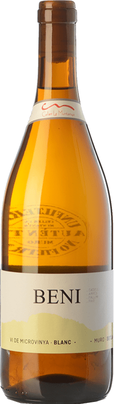 9,95 € Kostenloser Versand | Weißwein La Muntanya Beni Alterung Spanien Malvasía, Grenache Weiß Flasche 75 cl