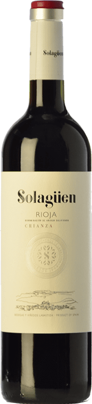 8,95 € Envio grátis | Vinho tinto Labastida Solagüen Crianza D.O.Ca. Rioja La Rioja Espanha Tempranillo Garrafa 75 cl