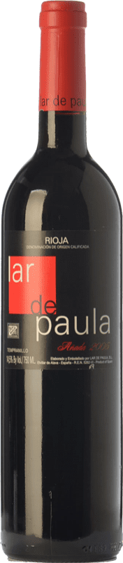 26,95 € 免费送货 | 红酒 Lar de Paula Cepas Viejas 岁 D.O.Ca. Rioja 拉里奥哈 西班牙 Tempranillo 瓶子 75 cl