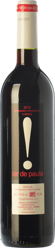 6,95 € Бесплатная доставка | Красное вино Lar de Paula Madurado Молодой D.O.Ca. Rioja Ла-Риоха Испания Tempranillo бутылка 75 cl