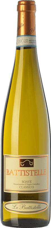 12,95 € Envío gratis | Vino blanco Le Battistelle D.O.C.G. Soave Classico Veneto Italia Garganega Botella 75 cl