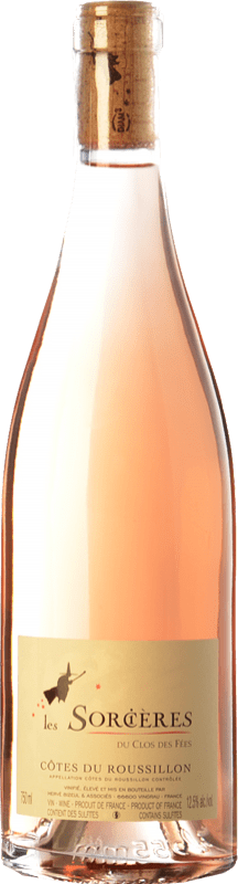14,95 € Бесплатная доставка | Розовое вино Le Clos des Fées Les Sorcières Rosé A.O.C. Côtes du Roussillon Лангедок-Руссильон Франция Grenache, Mourvèdre бутылка 75 cl