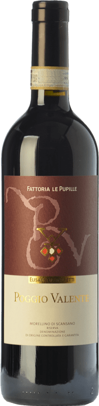 33,95 € Бесплатная доставка | Красное вино Le Pupille Poggio Valente D.O.C.G. Morellino di Scansano Тоскана Италия Merlot, Sangiovese бутылка 75 cl