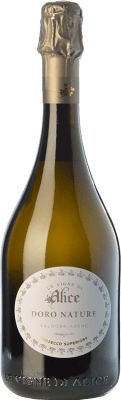 14,95 € Бесплатная доставка | Белое игристое Le Vigne di Alice Doro Природа Брута D.O.C.G. Prosecco di Conegliano-Valdobbiadene Treviso Италия Glera бутылка 75 cl