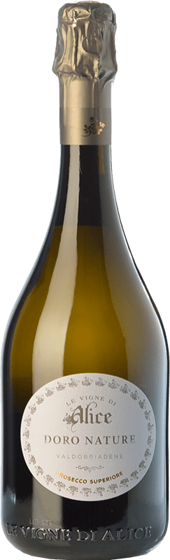 14,95 € 送料無料 | 白スパークリングワイン Le Vigne di Alice Doro ブルットの自然 D.O.C.G. Prosecco di Conegliano-Valdobbiadene トレヴィーゾ イタリア Glera ボトル 75 cl