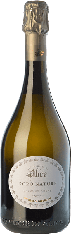 14,95 € Envoi gratuit | Vin Mousseux Blanc Le Vigne di Alice Doro Brut Nature D.O.C.G. Prosecco di Conegliano-Valdobbiadene Trévise Italie Glera Bouteille 75 cl