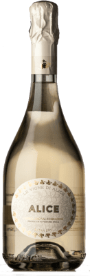 16,95 € Бесплатная доставка | Белое игристое Le Vigne di Alice Экстра сухой D.O.C.G. Prosecco di Conegliano-Valdobbiadene Treviso Италия Glera бутылка 75 cl