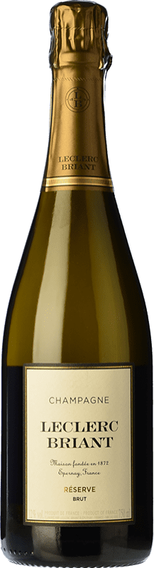 54,95 € Kostenloser Versand | Weißer Sekt Leclerc Briant Brut Reserve A.O.C. Champagne Champagner Frankreich Spätburgunder, Chardonnay Flasche 75 cl