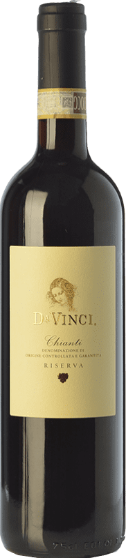 13,95 € Бесплатная доставка | Красное вино Leonardo da Vinci Da Vinci Резерва D.O.C.G. Chianti Тоскана Италия Merlot — Мерло, Sangiovese — Санджовезе Бутылка 75 cl