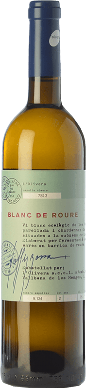 8,95 € Free Shipping | White wine L'Olivera Blanc de Roure Aged D.O. Costers del Segre Catalonia Spain Macabeo, Chardonnay, Parellada Bottle 75 cl