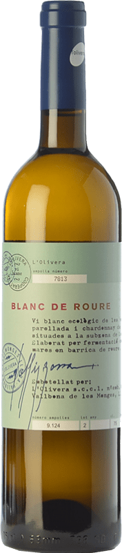 7,95 € Free Shipping | White wine L'Olivera Blanc de Roure Crianza D.O. Costers del Segre Catalonia Spain Macabeo, Chardonnay, Parellada Bottle 75 cl