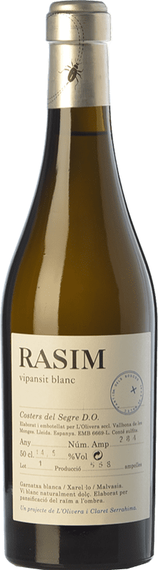 33,95 € 免费送货 | 甜葡萄酒 L'Olivera Rasim Vipansit Blanc D.O. Costers del Segre 加泰罗尼亚 西班牙 Garnacha — 歌海娜, Malvasia — 玛尔瓦西亚, Xarel·lo — 哈雷洛 中瓶装 50 cl