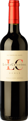 9,95 € Envío gratis | Vino Tinto López Cristóbal Roble D.O. Ribera del Duero Castilla y León España Tempranillo, Merlot 75 cl