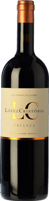 21,95 € Бесплатная доставка | Красное вино López Cristóbal старения D.O. Ribera del Duero Кастилия-Леон Испания Tempranillo, Merlot бутылка 75 cl