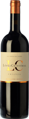 22,95 € Envio grátis | Vinho Tinto López Cristóbal Crianza D.O. Ribera del Duero Castela e Leão Espanha Tempranillo, Merlot 75 cl