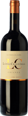 22,95 € Envio grátis | Vinho tinto López Cristóbal Crianza D.O. Ribera del Duero Castela e Leão Espanha Tempranillo, Merlot Garrafa 75 cl