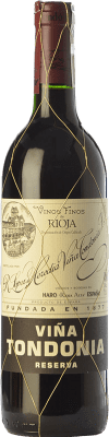 27,95 € Spedizione Gratuita | Vino rosso López de Heredia Viña Tondonia Riserva D.O.Ca. Rioja La Rioja Spagna Tempranillo, Grenache, Graciano, Mazuelo Mezza Bottiglia 37 cl