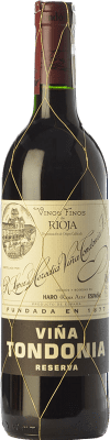 28,95 € 免费送货 | 红葡萄酒 López de Heredia Viña Tondonia 珍藏 D.O.Ca. Rioja 拉里奥哈 西班牙 Tempranillo — 丹魄, Garnacha — 歌海娜, Graciano — 格拉西亚诺, Mazuelo — 马苏埃洛 半瓶装 37 cl