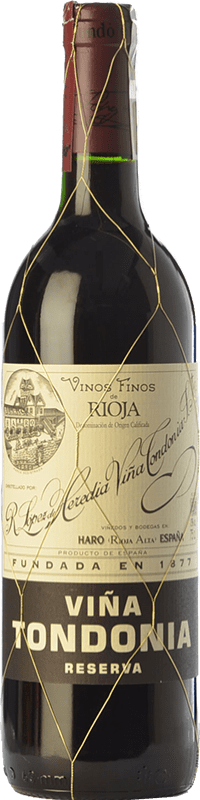 29,95 € Envoi gratuit | Vin rouge López de Heredia Viña Tondonia Réserve D.O.Ca. Rioja La Rioja Espagne Tempranillo, Grenache, Graciano, Mazuelo Demi- Bouteille 37 cl