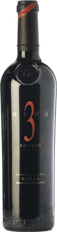 128,95 € Бесплатная доставка | Красное вино Luis Cañas Hiru 3 Racimos старения D.O.Ca. Rioja Ла-Риоха Испания Tempranillo бутылка 75 cl