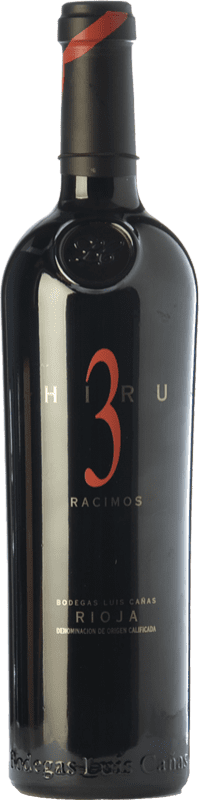 161,95 € Spedizione Gratuita | Vino Rosso Luis Cañas Hiru 3 Racimos Crianza — Invecchiato in Botte D.O.Ca. Rioja La Rioja Spagna Tempranillo 75 cl