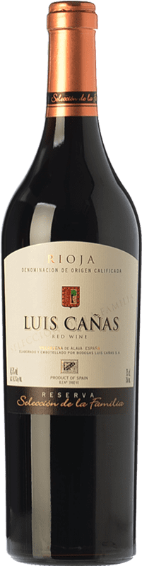 31,95 € Envoi gratuit | Vin rouge Luis Cañas Selección de la Familia Réserve D.O.Ca. Rioja La Rioja Espagne Tempranillo Bouteille 75 cl