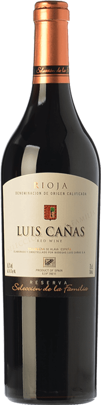 29,95 € Kostenloser Versand | Rotwein Luis Cañas Selección de la Familia Reserve D.O.Ca. Rioja La Rioja Spanien Tempranillo Flasche 75 cl