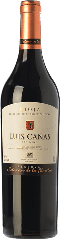 29,95 € Envio grátis | Vinho tinto Luis Cañas Selección de la Familia Reserva D.O.Ca. Rioja La Rioja Espanha Tempranillo Garrafa 75 cl