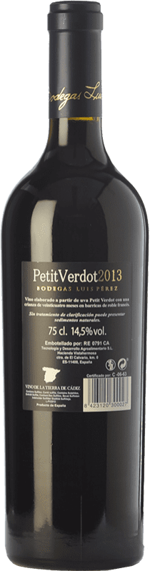 62,95 € Free Shipping | Red wine Luis Pérez Crianza I.G.P. Vino de la Tierra de Cádiz Andalusia Spain Petit Verdot Bottle 75 cl