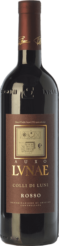 16,95 € Free Shipping | Red wine Lunae Auxo D.O.C. Colli di Luni Liguria Italy Sangiovese, Canaiolo, Ciliegiolo Bottle 75 cl