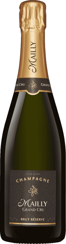 57,95 € Бесплатная доставка | Белое игристое вино Mailly Grand Cru Brut — брют Резерва A.O.C. Champagne шампанское Франция Pinot Noir — Пино Нуар, Chardonnay — Шардоне 75 cl