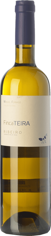 12,95 € Envío gratis | Vino blanco Formigo Finca Teira D.O. Ribeiro Galicia España Torrontés, Godello, Treixadura Botella 75 cl