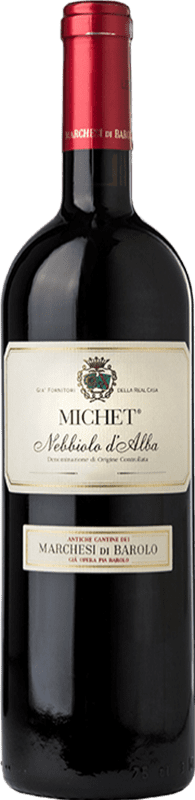 14,95 € 免费送货 | 红酒 Marchesi di Barolo Michet D.O.C. Nebbiolo d'Alba 皮埃蒙特 意大利 Nebbiolo 瓶子 75 cl