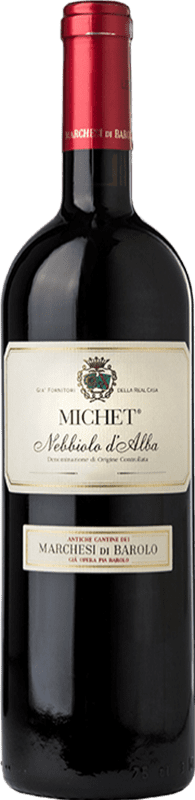 15,95 € Spedizione Gratuita | Vino Rosso Marchesi di Barolo Michet D.O.C. Nebbiolo d'Alba Piemonte Italia Nebbiolo 75 cl