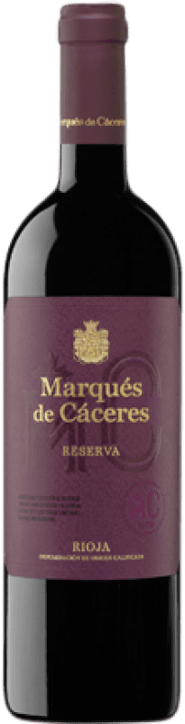 15,95 € Envío gratis | Vino Tinto Marqués de Cáceres Reserva D.O.Ca. Rioja La Rioja España Tempranillo, Garnacha, Graciano 75 cl