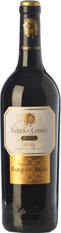 89,95 € Envío gratis | Vino tinto Marqués de Riscal Barón de Chirel Reserva D.O.Ca. Rioja La Rioja España Tempranillo, Cabernet Sauvignon Botella 75 cl