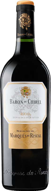 99,95 € 送料無料 | 赤ワイン Marqués de Riscal Barón de Chirel レセルバ D.O.Ca. Rioja ラ・リオハ スペイン Tempranillo — テンプラニーリョ, Cabernet Sauvignon — カベルネ・ソーヴィニヨン 75 cl