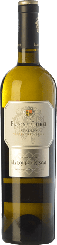 54,95 € 免费送货 | 白葡萄酒 Marqués de Riscal Barón de Chirel Crianza — 陈酿 I.G.P. Vino de la Tierra de Castilla y León 卡斯蒂利亚莱昂 西班牙 Verdejo — 维德霍 瓶装 75 cl