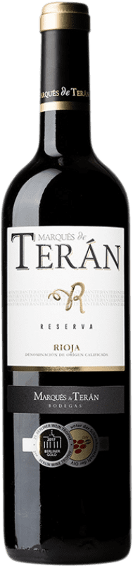 13,95 € Бесплатная доставка | Красное вино Marqués de Terán Резерва D.O.Ca. Rioja Ла-Риоха Испания Tempranillo — Темпранильо, Garnacha — Гренаш, Mazuelo — Масуэло Бутылка 75 cl