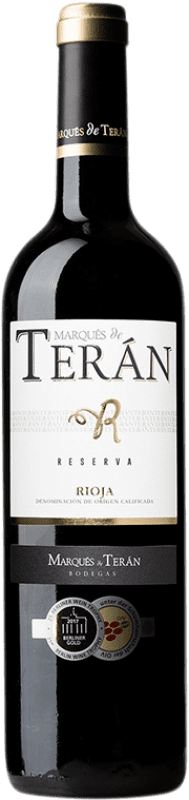 12,95 € Envío gratis | Vino tinto Marqués de Terán Reserva D.O.Ca. Rioja La Rioja España Tempranillo, Garnacha, Mazuelo Botella 75 cl