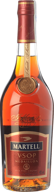 57,95 € Spedizione Gratuita | Cognac Martell V.S.O.P. Very Superior Old Pale A.O.C. Cognac Francia Bottiglia 70 cl