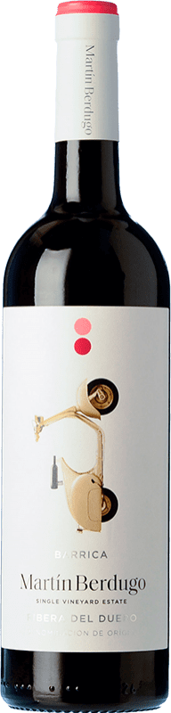 11,95 € 免费送货 | 红酒 Martín Berdugo Barrica 年轻的 D.O. Ribera del Duero 卡斯蒂利亚莱昂 西班牙 Tempranillo 瓶子 75 cl