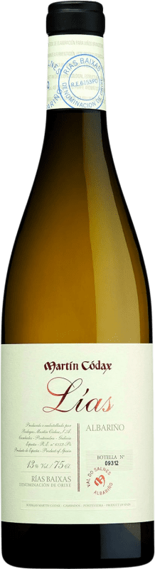 23,95 € 免费送货 | 白葡萄酒 Martín Códax Sobre Lías — 酒泥陈酿 D.O. Rías Baixas 加利西亚 西班牙 Albariño — 阿尔巴利诺 75 cl