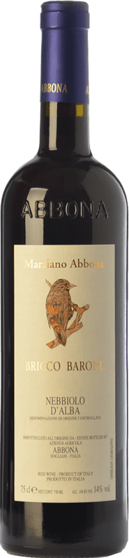 19,95 € Envio grátis | Vinho tinto Abbona Bricco Barone D.O.C. Nebbiolo d'Alba Piemonte Itália Nebbiolo Garrafa 75 cl