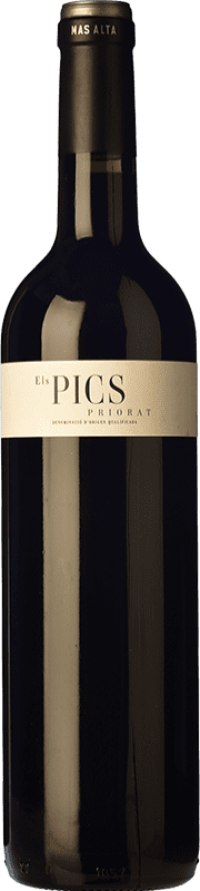 16,95 € Free Shipping | Red wine Mas Alta Els Pics Crianza D.O.Ca. Priorat Catalonia Spain Syrah, Grenache, Cabernet Sauvignon, Carignan Bottle 75 cl