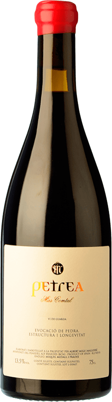 26,95 € Envío gratis | Vino tinto Mas Comtal Petrea Crianza D.O. Penedès Cataluña España Merlot Ecológico Botella 75 cl